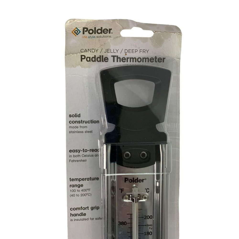 Polder Paddle Thermometer Candy Jelly Deep Fry THM-515 Pot Clip